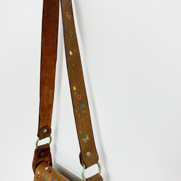 Boho Leather bag, Vintage Western Leather bag - Picture 6 of 16